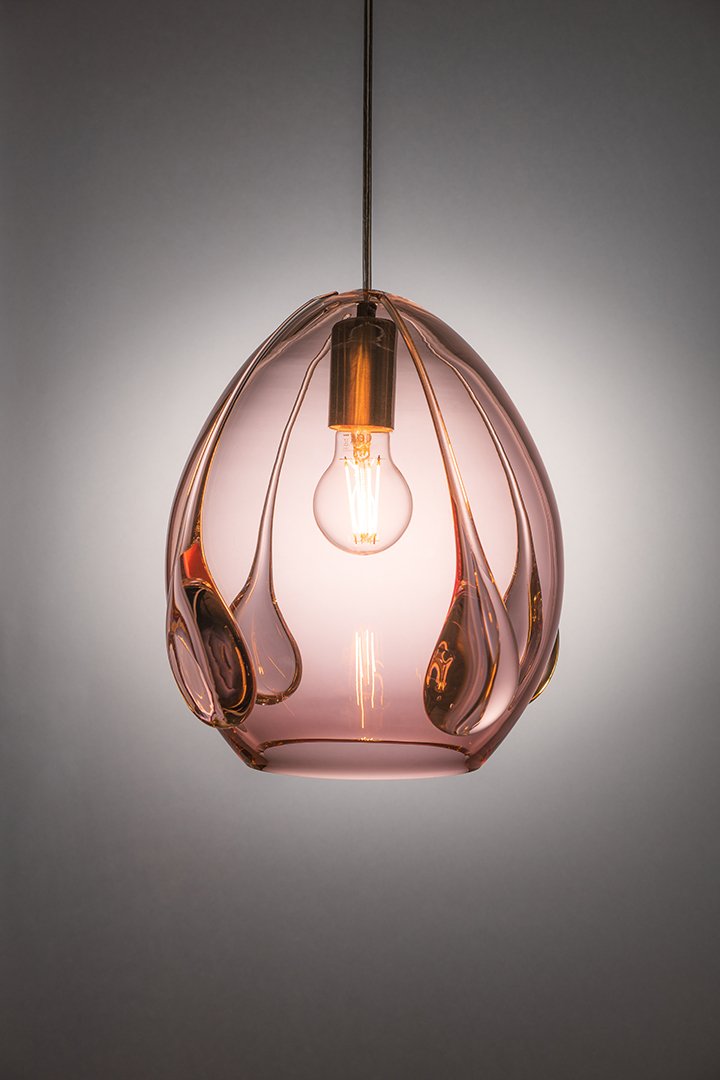 Pink Glass Lamp