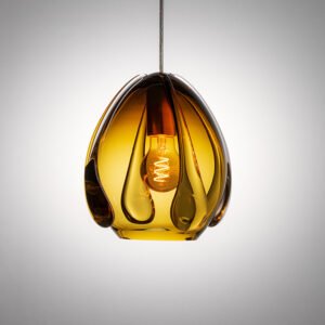 Blown Glass Orange Pendant
