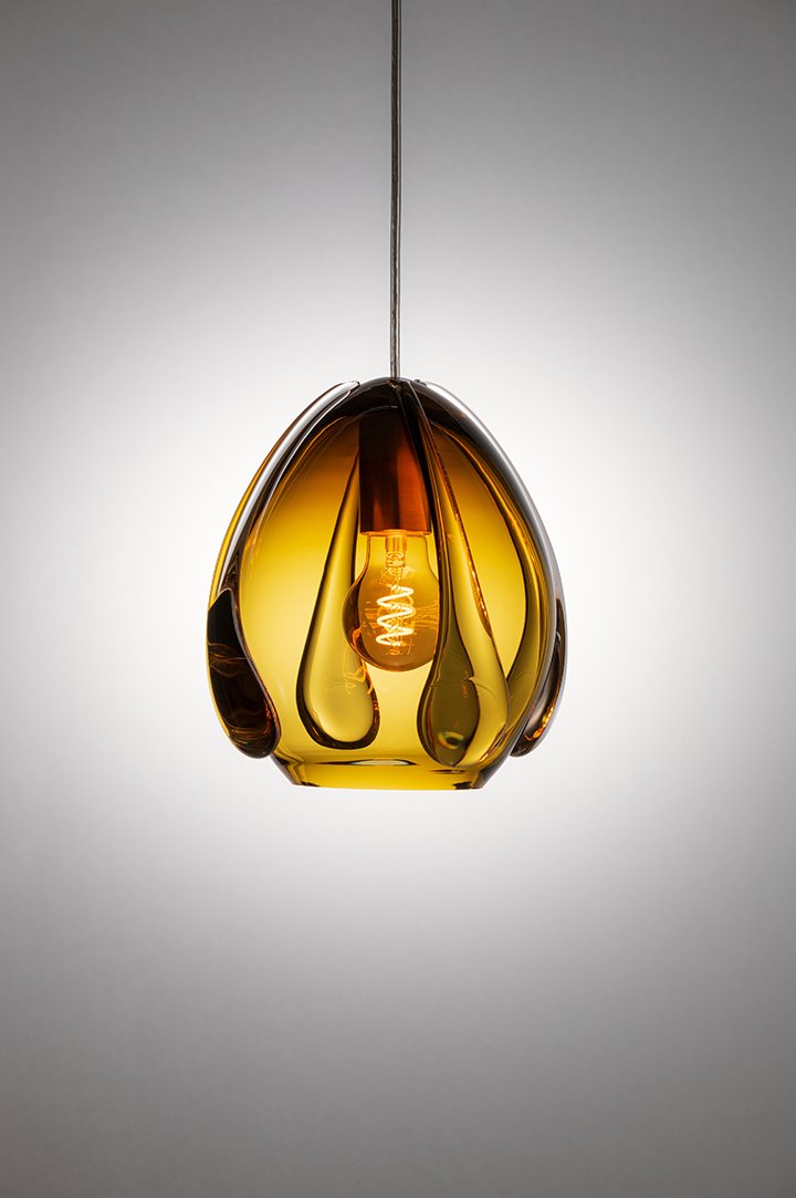 Blown Glass Orange Pendant