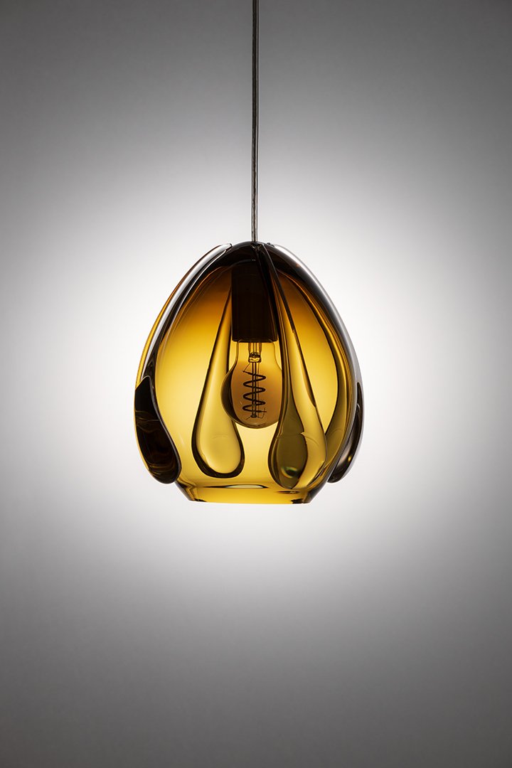 Blown Glass Orange Pendant