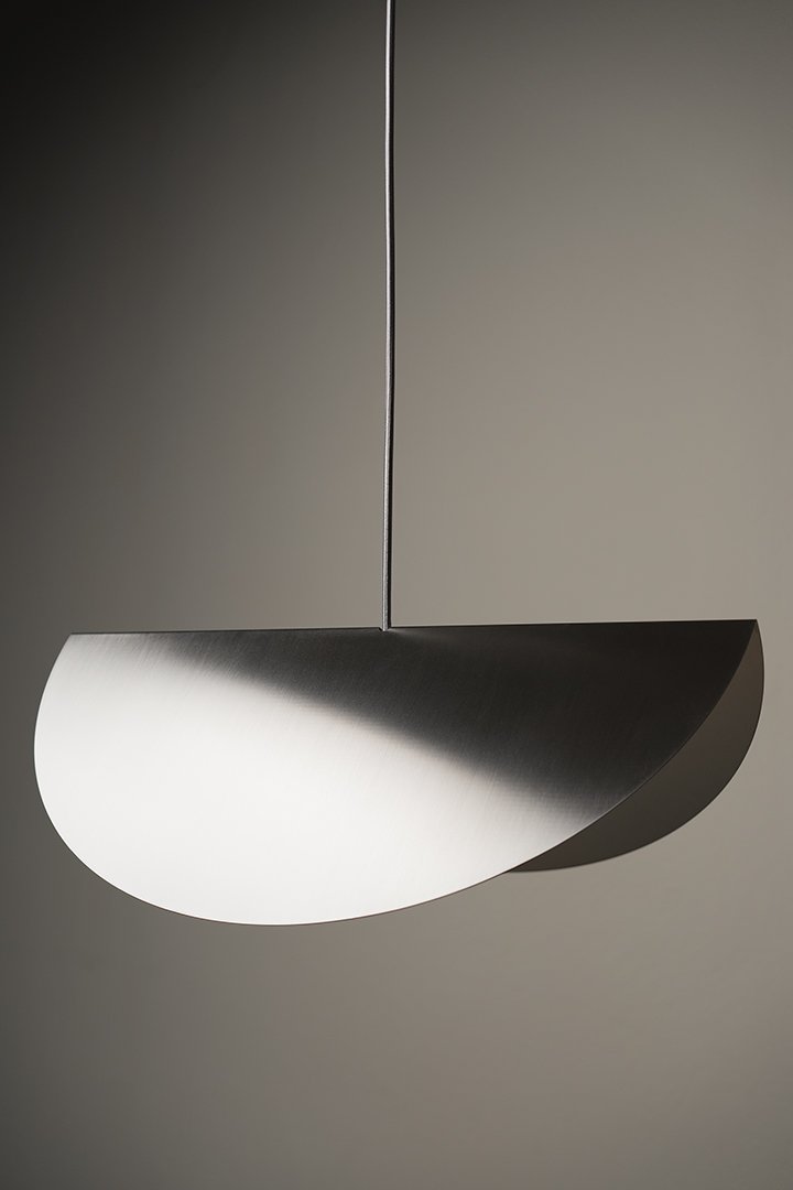 Metal-Hanging-Pendant-Lamp Modern Hanging Lamp in Stainless Steel Metal