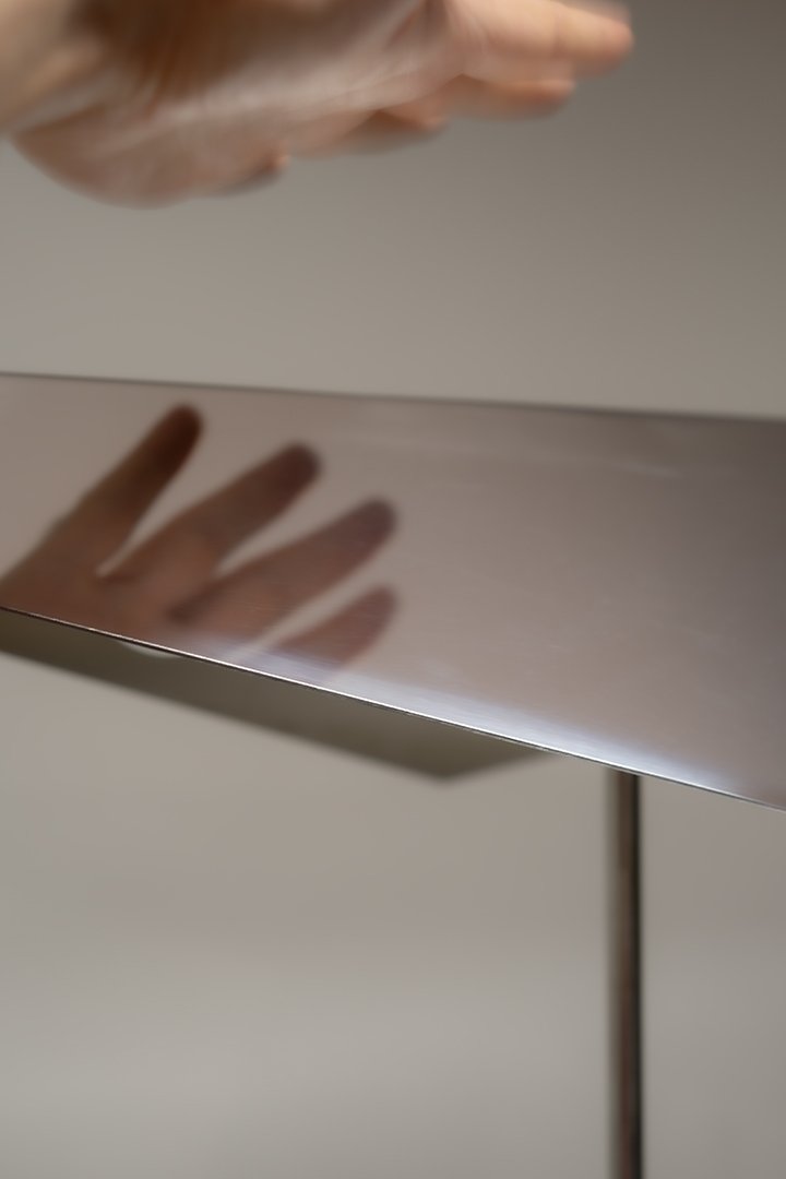 Polished-Steel-Table-Lamp-Reflective-Detail
