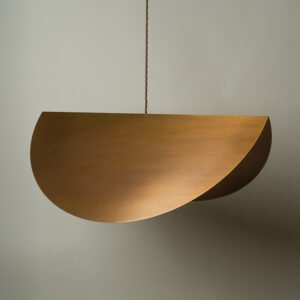 Patinated Brass Hanging Lamp