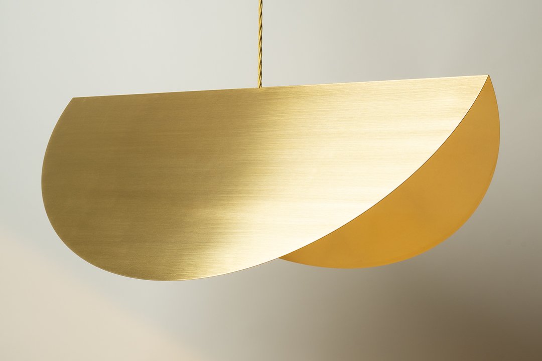 Polished Brass Lamp Golden Yellow Color