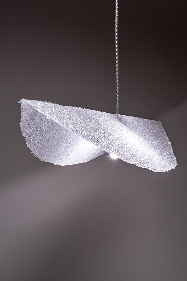 Vesica Pate De Verre Pendant Light