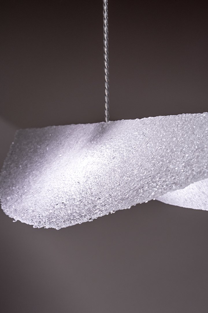 Vesica Pate De Verre Pendant Light