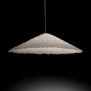 Pate De Verre Glass Cone Lamp