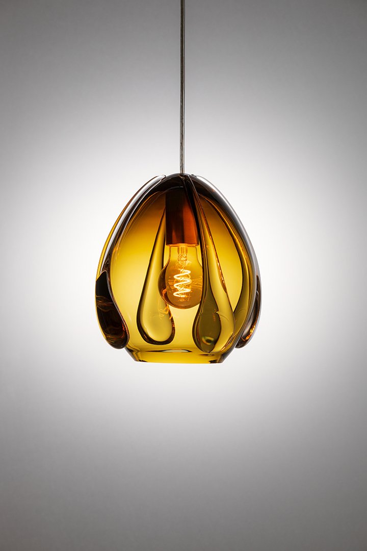 Blown Glass Orange Pendant