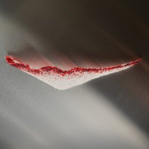 Red and white glass wall sconce applique lamp