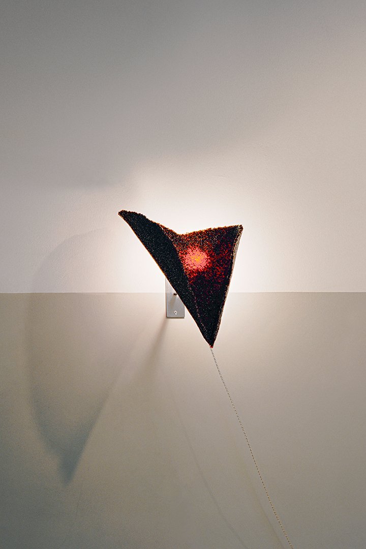 Wall sconce lamp applique in artisanal glass