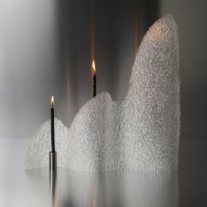 Clear-white-glass-candleholder Clear glass candleholder