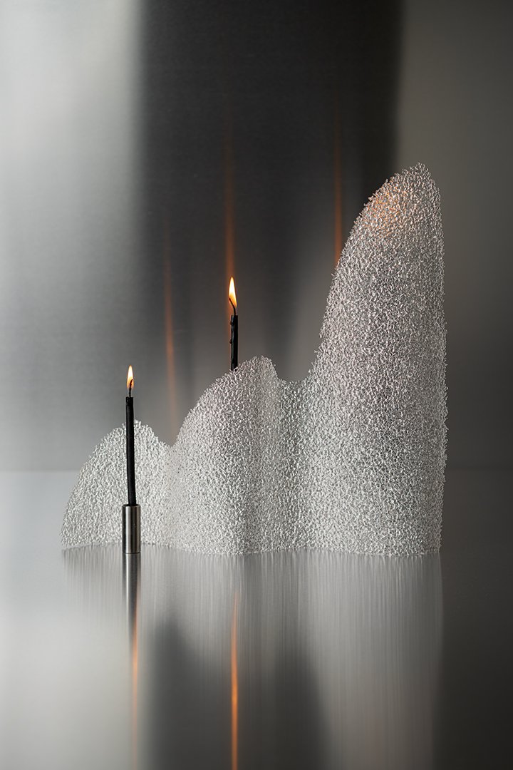 Clear-white-glass-candleholder Clear glass candleholder